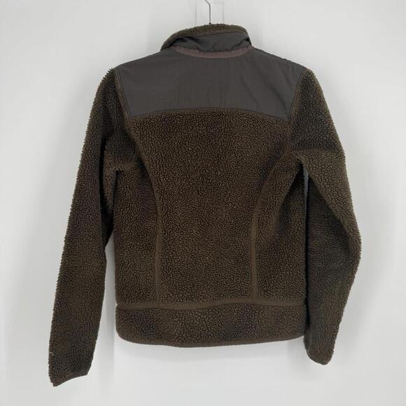 Patagonia jacket womens medium M brown retro x sherpa teddy granola girl hiking - Picture 3 of 6